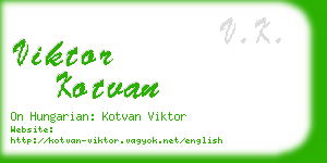 viktor kotvan business card